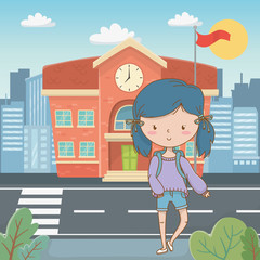 Teenager girl cartoon design vector illustrator