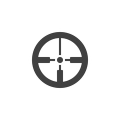 Crosshair vector icon. filled flat sign for mobile concept and web design. Aim, target glyph icon. Symbol, logo illustration. Vector graphics