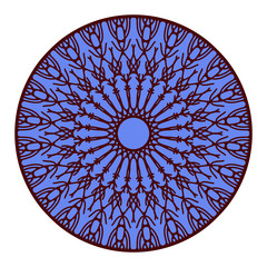 branches rosette blue brown white