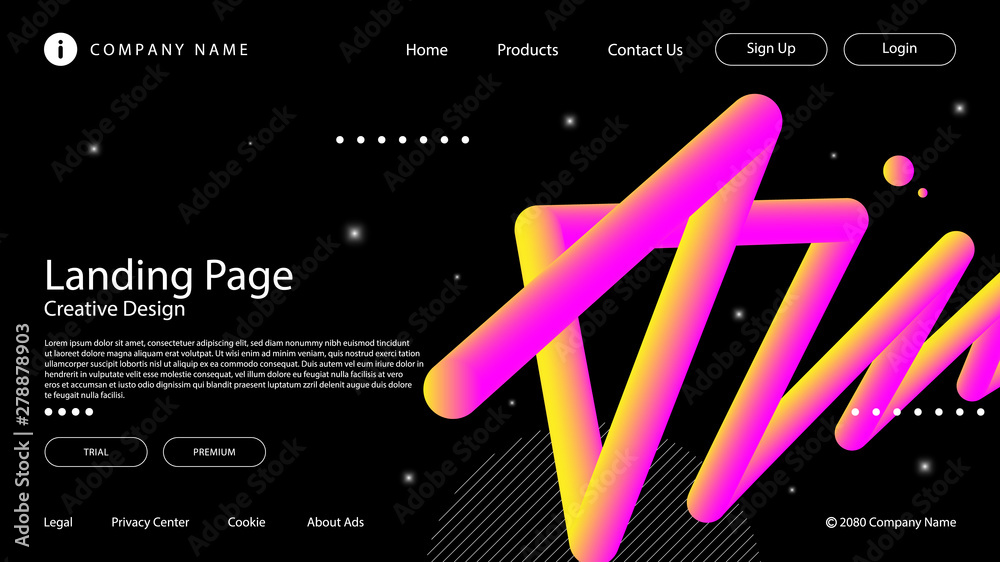 Sticker abstract modern graphic element. dynamical colored forms and waves. gradient abstract banner with fl