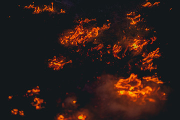 Obraz premium Fire fields and smoke.