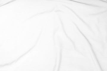 Fototapeta premium White fabric, cloth wave texture background, Empty space.