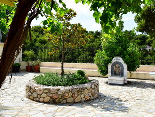 yard of a Greek Monastery