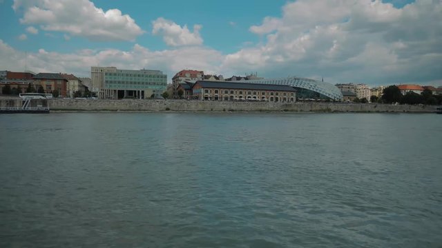 Boat ride through Danube, summer afternoon, passing by Balna