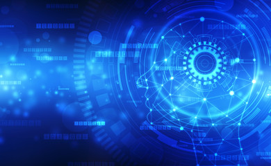 Abstract Artificial intelligence. Creative Brain Concept, Technology web background. Virtual concept, futuristic abstract background