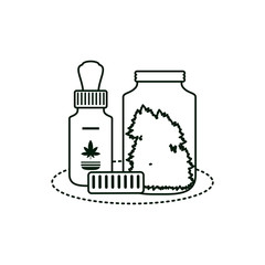 cannabis bottle product with dropper icon