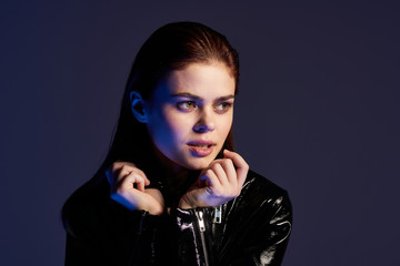 Naklejka premium beautiful woman elegant style luxury model