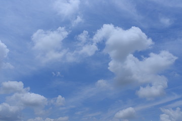 Blue sky and clouds for background.