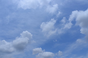Blue sky and clouds for background.