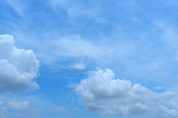 Blue sky and clouds for background.