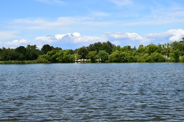 landscape with river and clouds