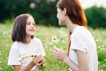 mother and daughter in the park