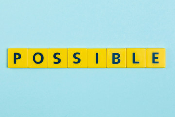 Possible word on scrabble tiles