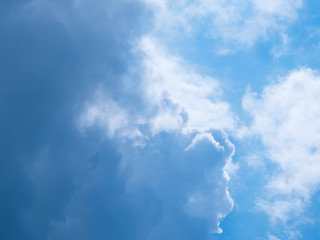 blue sky and beautiful clouds soft sun