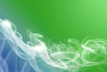 blue and green smoke abstract background