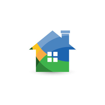 simple colorful home vector icon