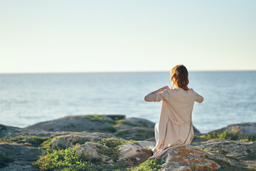 woman on the beach