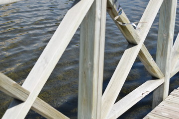 wooden bridge in park