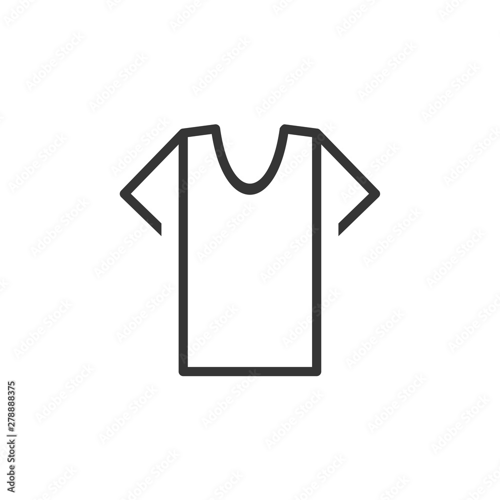 Poster t-shirt icon template color editable. t-shirt symbol vector sign isolated on white background. simpl