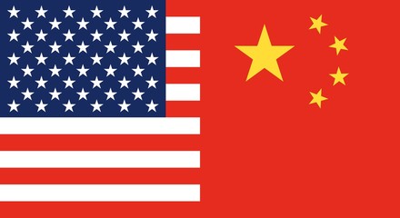 Flag of China and Flag of United states