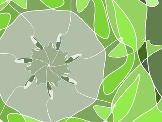 green floral background