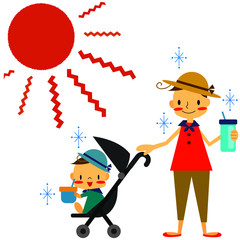 熱中症　予防　親子