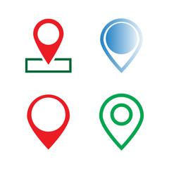 pin location icon vector design template