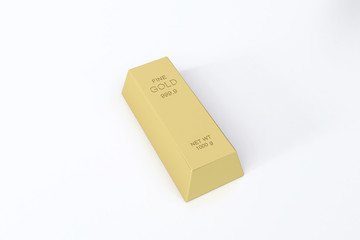 gold bar on white background