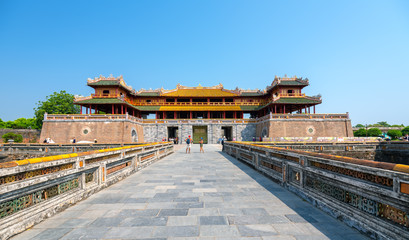 Obraz premium Dai Noi Palace Complex of Hue Monuments. The place that leads to the palaces of kings is the official in the 19th century in Hue, Vietnam
