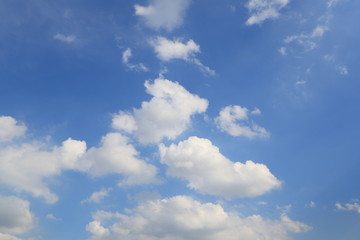 Naklejka na ściany i meble Blue Sky with white Cloud 