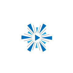 Abstract media vector logo. Media player logo. Multimedia company logo icon illustration.