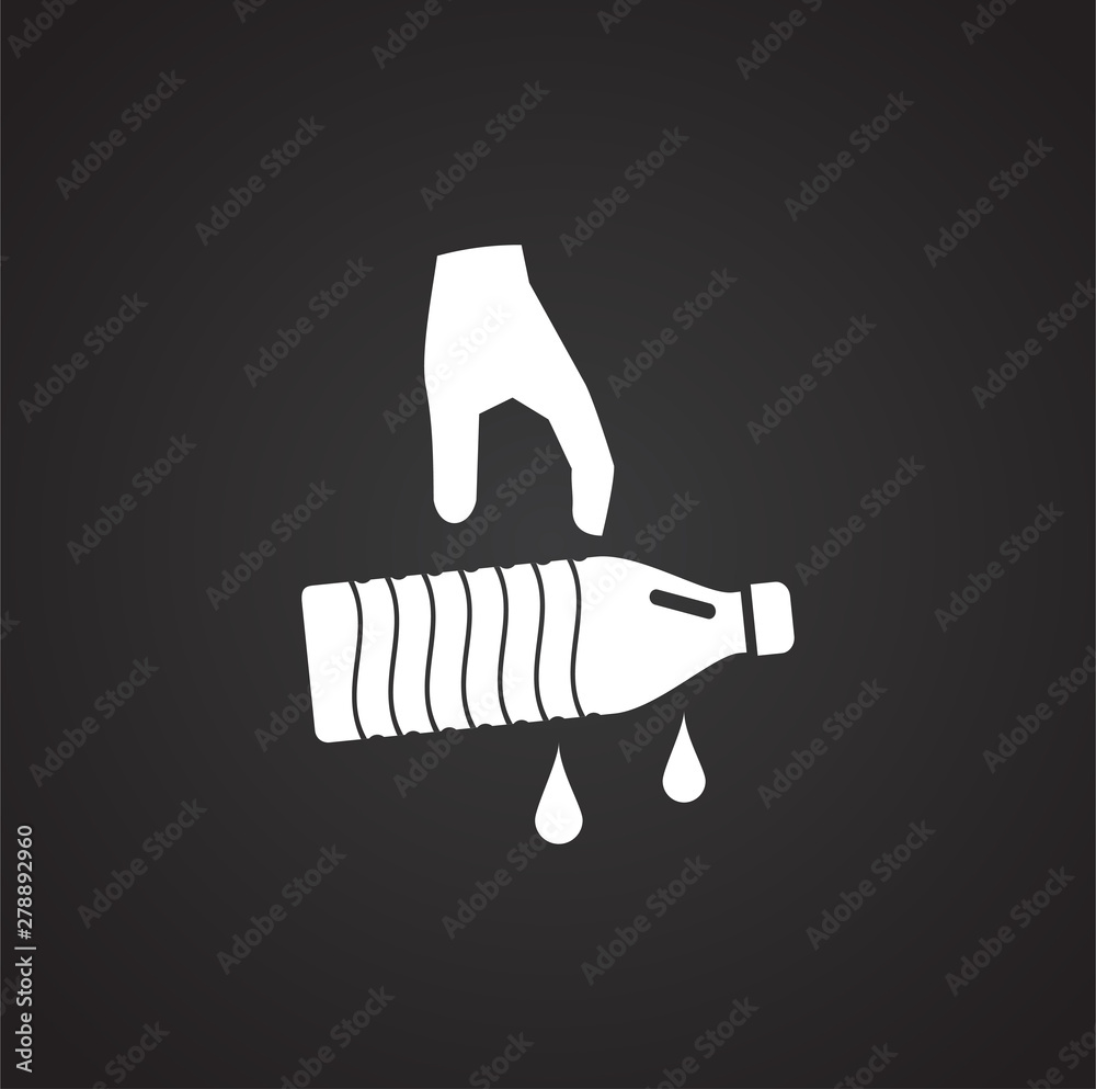 Poster plastic related icon on background for graphic and web design. simple illustration. internet concept