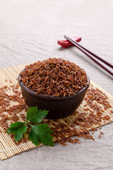 Red unpolished rice