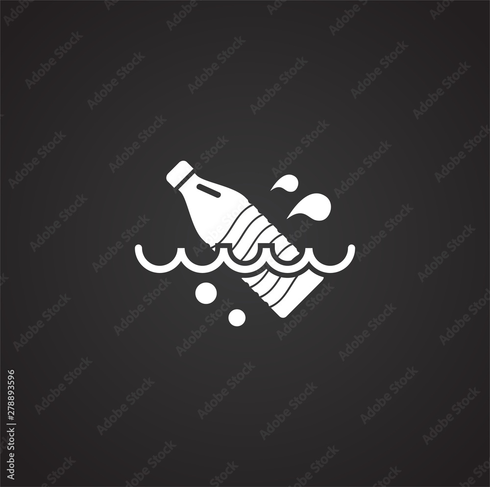 Poster plastic related icon on background for graphic and web design. simple illustration. internet concept