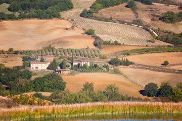 Typical autumn rural landscape , Tuscany, Italy