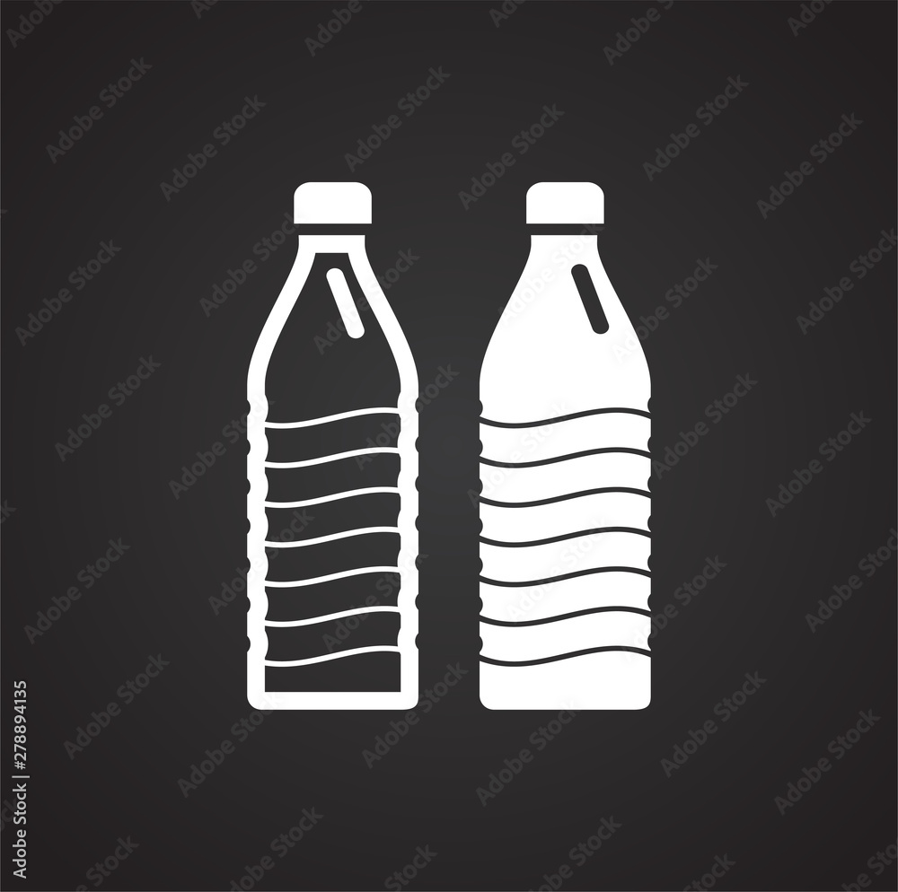 Poster plastic related icon on background for graphic and web design. simple illustration. internet concept