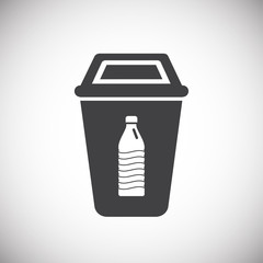 Plastic related icon on background for graphic and web design. Simple illustration. Internet concept symbol for website button or mobile app.