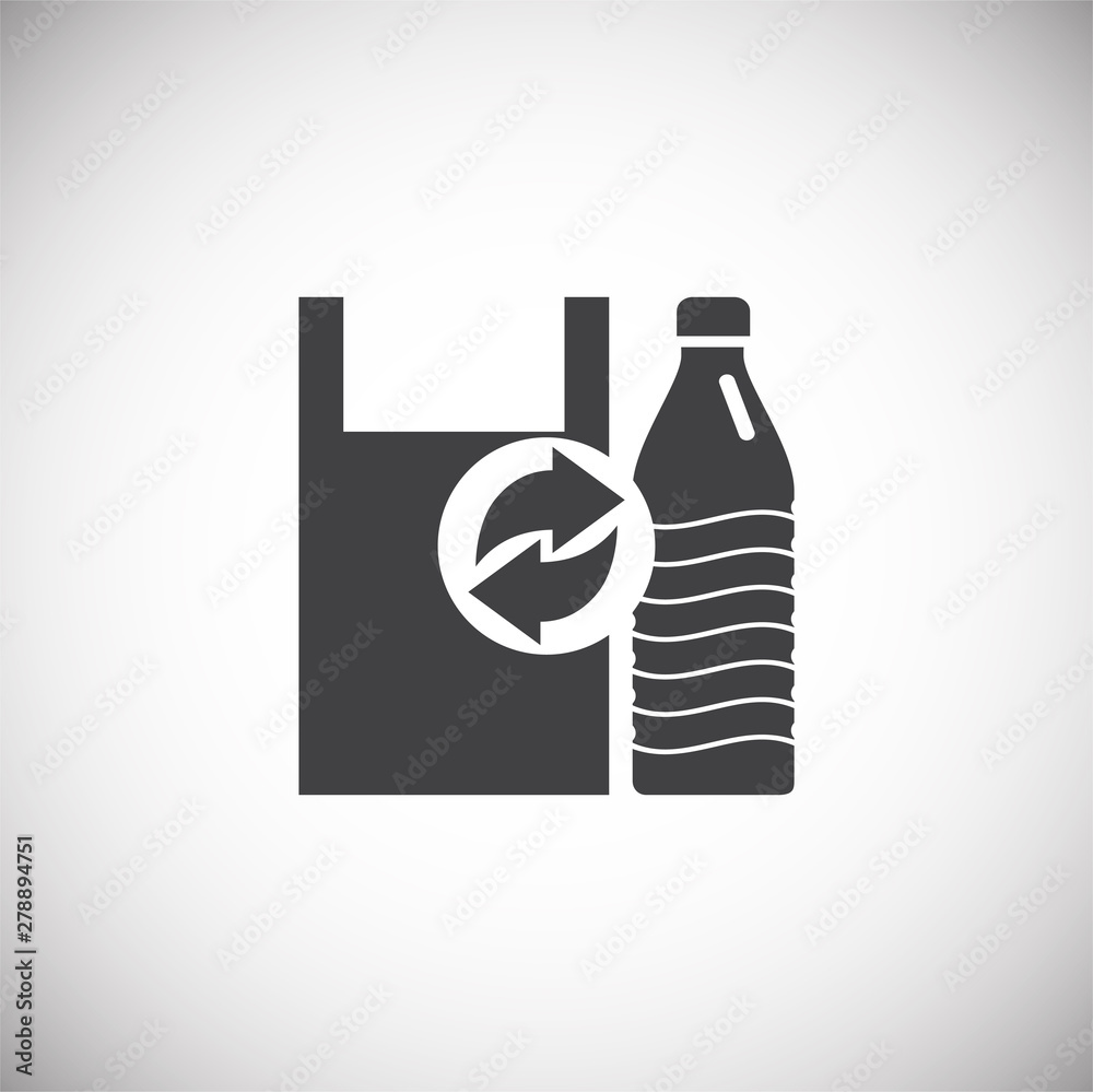 Poster plastic related icon on background for graphic and web design. simple illustration. internet concept