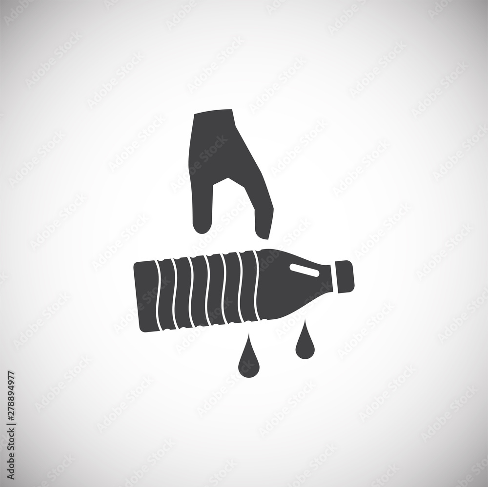Poster plastic related icon on background for graphic and web design. simple illustration. internet concept