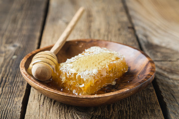 Honey comb on the table
