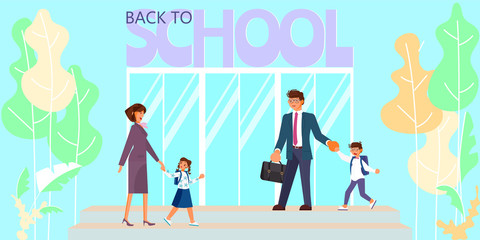Back to school banner template