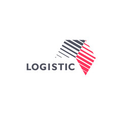 Vector logo design template for logistics and delivery company. 