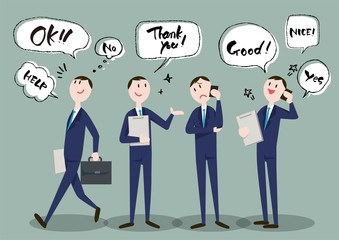 ビジネス用素材男性全身セット