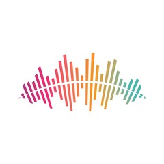 sound wave music logo vector