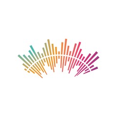 sound wave music logo vector