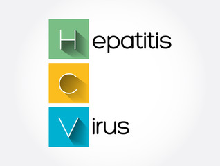 HCV - Hepatitis C virus acronym, medical concept background