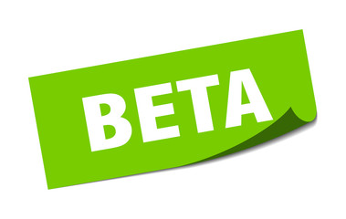 beta sticker. beta square isolated sign. beta
