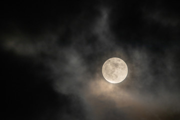 Full moon light and Cloud