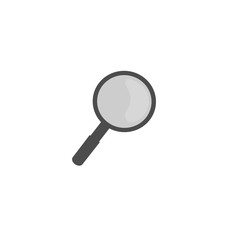 Magnifier vector icon, information search.
