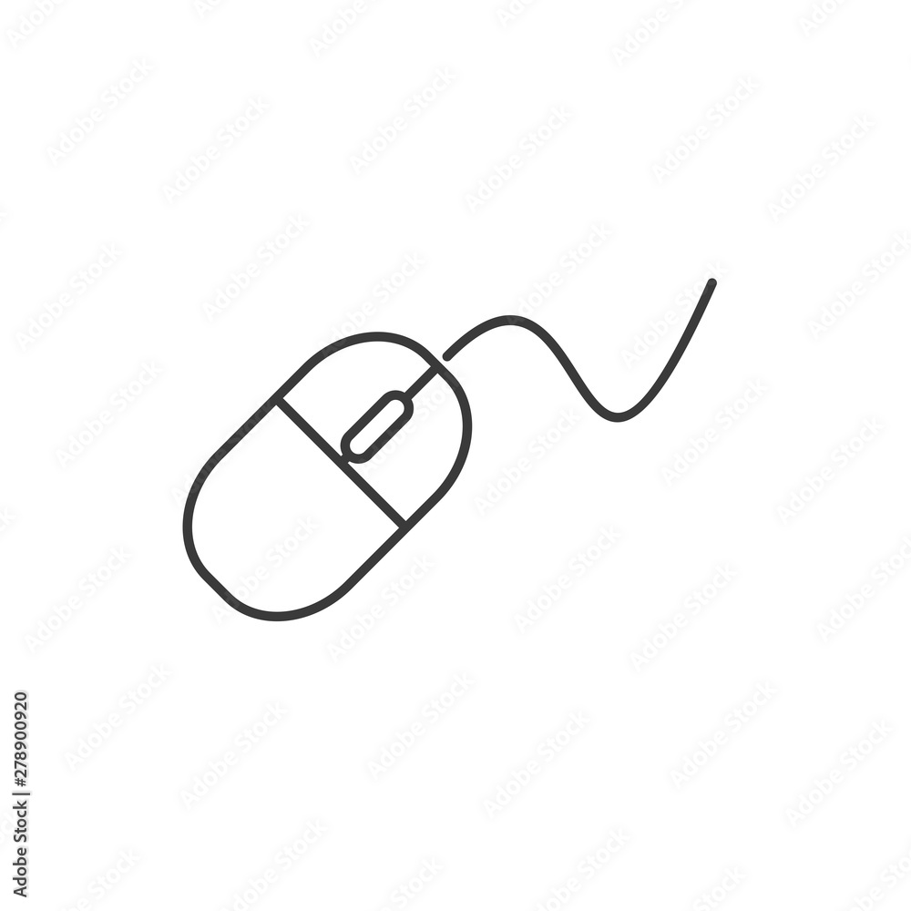 Fototapete mouse icon template color editable. mouse symbol vector sign isolated on white background. simple lo